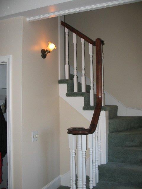 Staircase walls painted