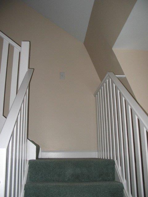 Staircase walls painted