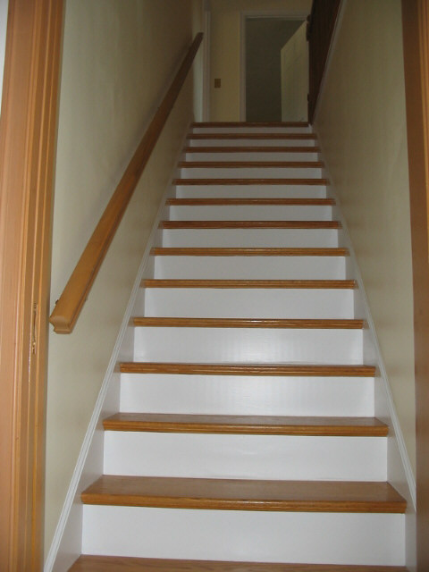 Stair trim & walls painted